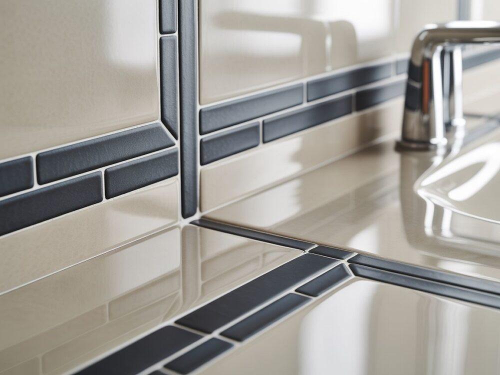 biała fuga między płytkami