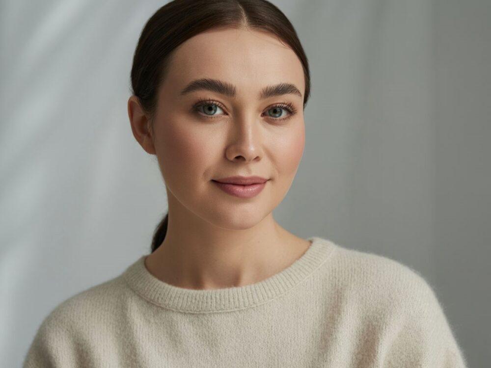 brwi do okrągłej twarzy