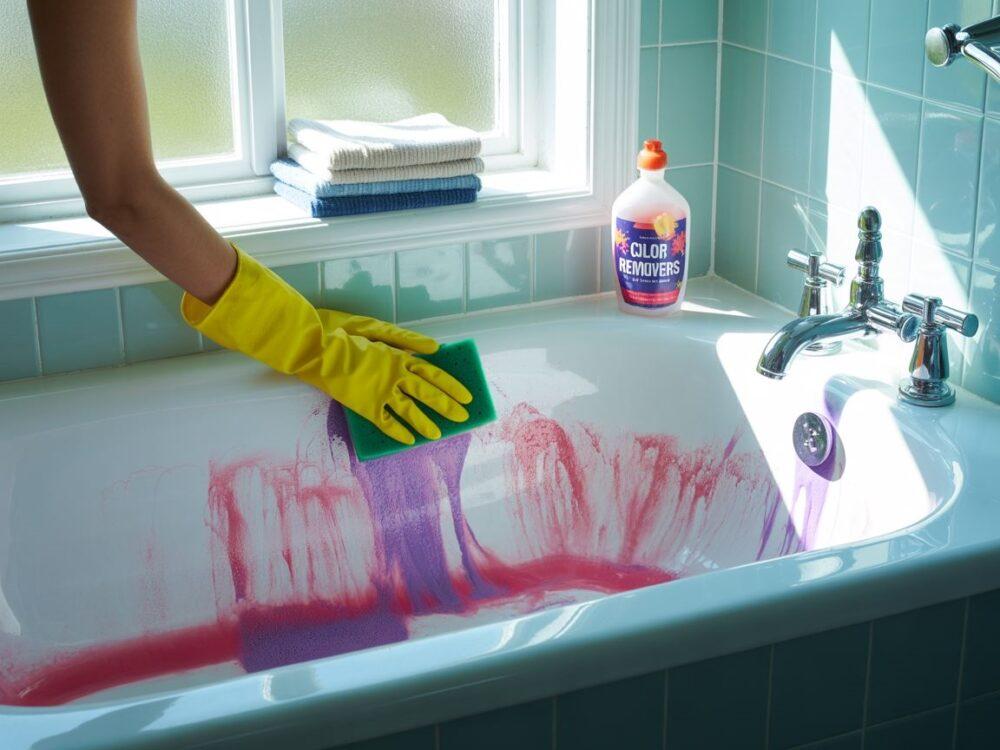 czyszczenie wanny z farby do włosów