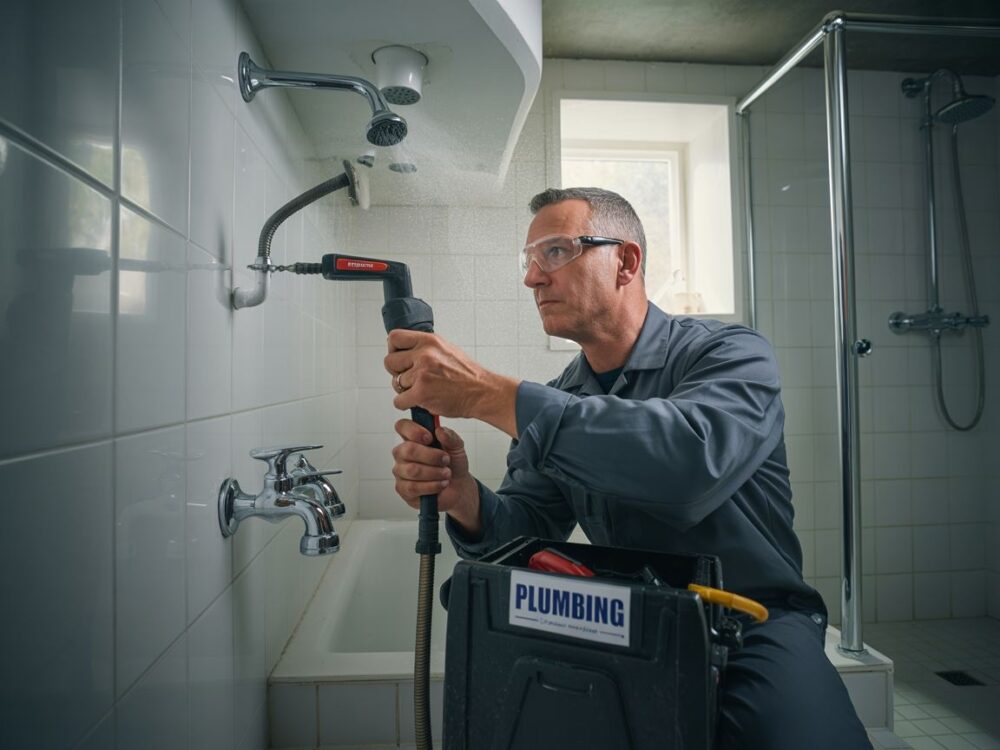 czyszczenie zatkanej rury