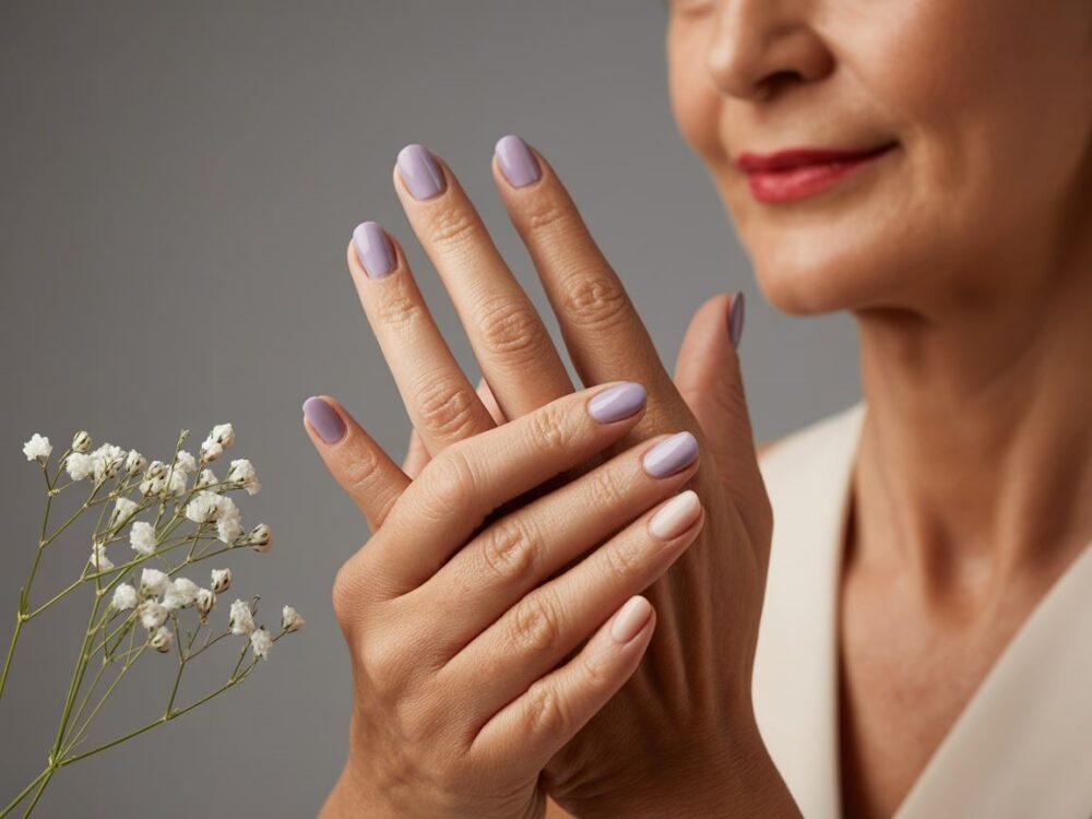 delikatny manicure dla dojrzałych kobiet