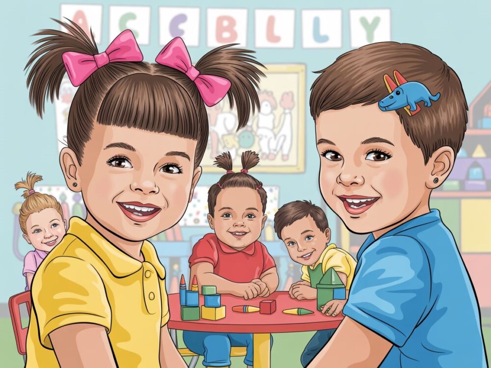 dziewczynka z warkoczykami