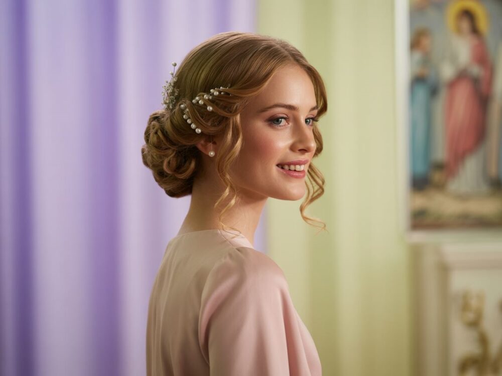 fryzura na uroczystość komunijną