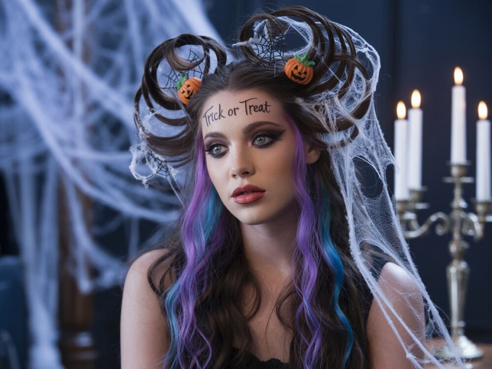 fryzura z pajęczyną