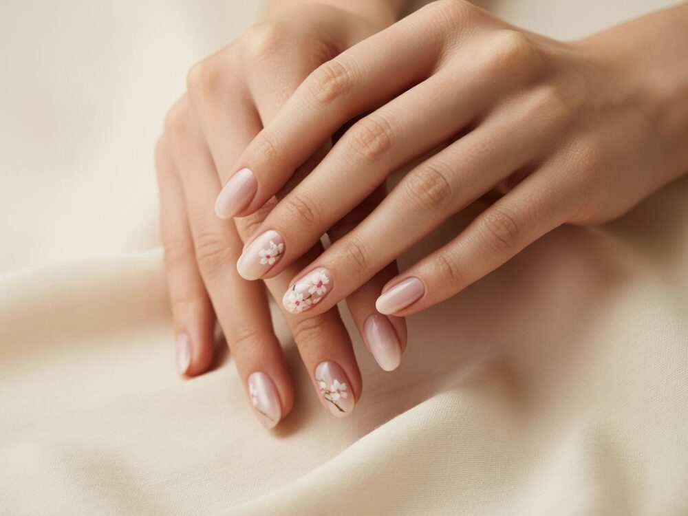 japoński manicure dłonie