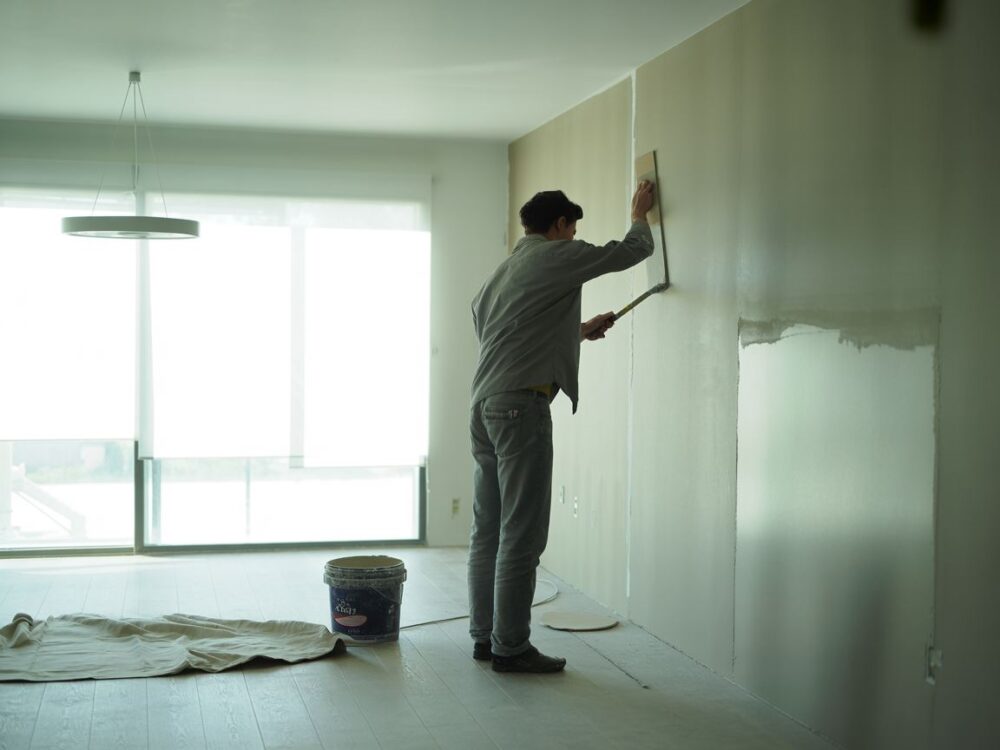 nakładanie masy wygładzającej