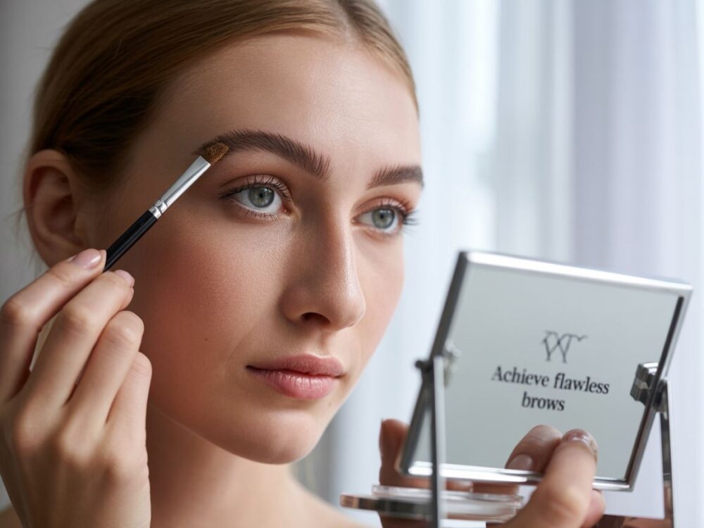 naturalne brwi z cieniem