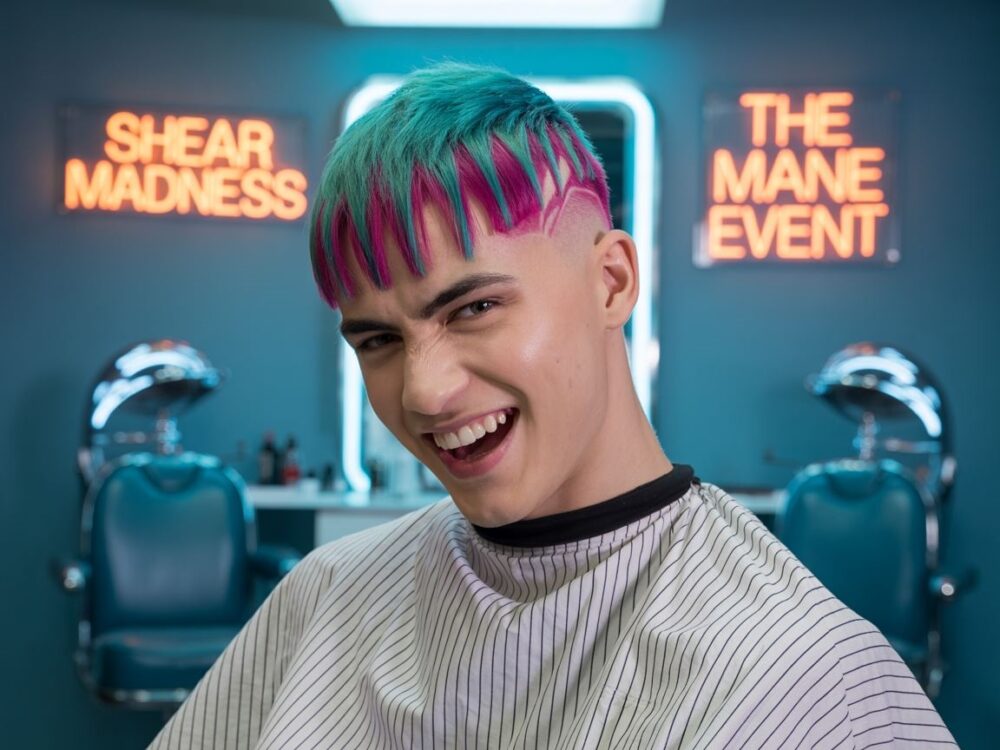 nietypowa stylizacja włosów