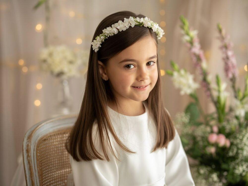 prosta fryzura komunijna