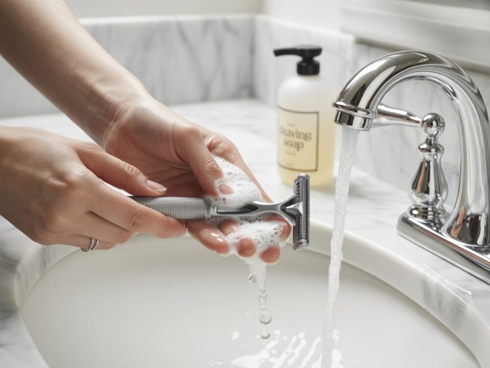 ręce myjące maszynkę