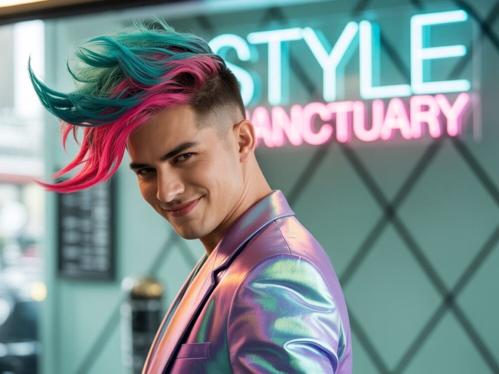 śmieszny męski look