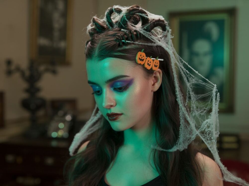 straszny makijaż i fryzura