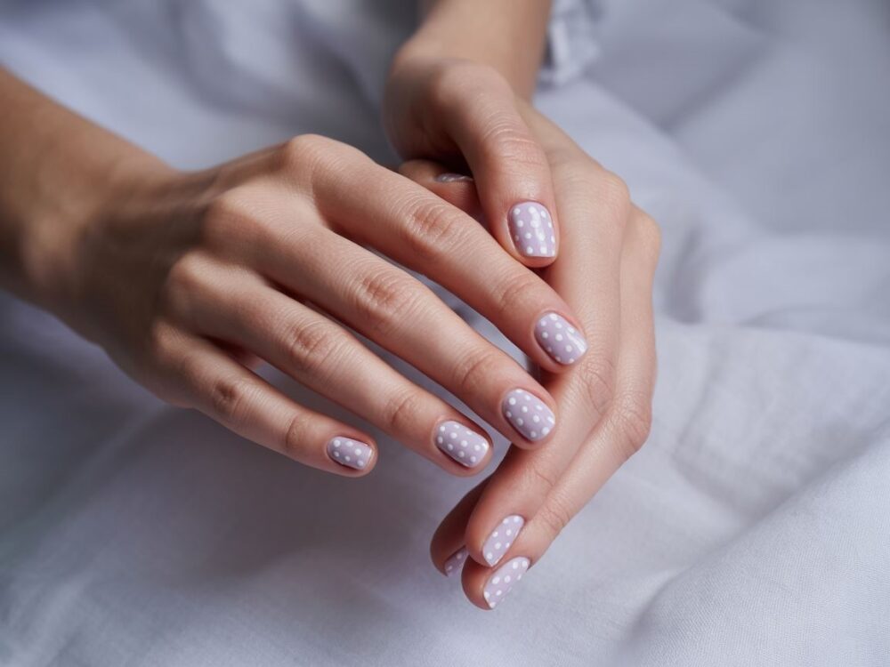 stylizacja paznokci z kropkami