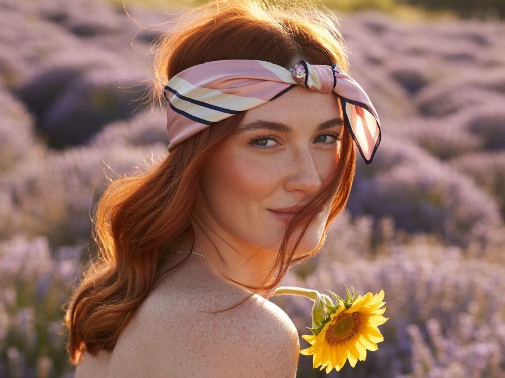 stylizacja włosów z chustką