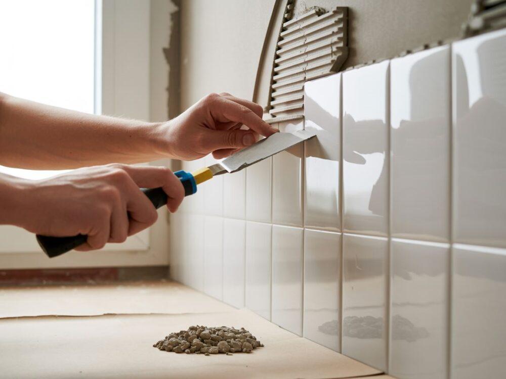 zdejmowanie płytek ze ściany