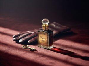 złote detale na butelce perfum